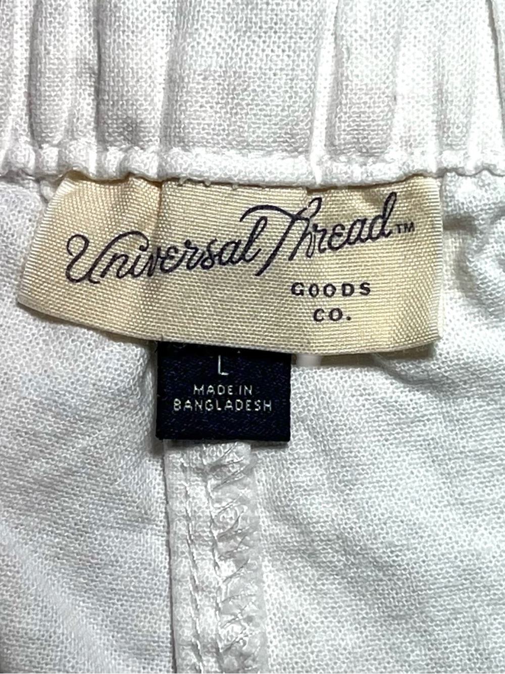 Universal Thread White Linen Blend 2-Piece Set - Like New (Top M / Bottom L) - Picture 3 of 5